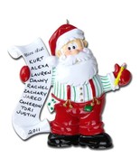 Santa&#39;s List with Family up to 12 Children Grandchildren Personalized Ch... - €18,78 EUR