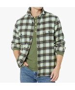 Levi&#39;s Mens Worker Relaxed Plaid Long Sleeve Button-Down Heavy Duty, Oli... - $35.54 CAD