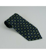 Stafford Blue Tie With Green Circles Design - $17.58 CAD