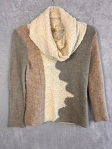 Simply Natural Designs Gina Sweater Cowl neck Women&#39;s open knit Alpaca M... - $54.99