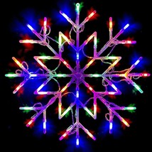 50 LED Snowflake Lights 50 Super LED Lights Christmas Festive Party Decoration - £14.13 GBP
