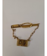 Hickok Gold Tone Open Tie Bar Dangling Hanging OD  - $27.46 CAD