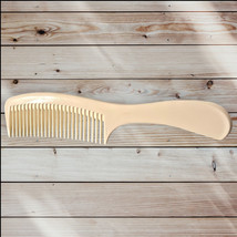 Vintage Clinique Hair Comb Wide Tooth Detangling~Hard Frosted Plastic Wh... - $19.95