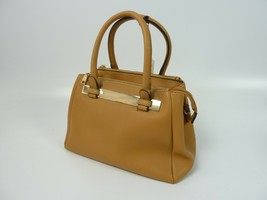 La Terre Fashion Vegan Lead-Free Light Brown Faux Leather Hand Bag Tote - £21.29 GBP