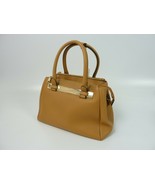 La Terre Fashion Vegan Lead-Free Light Brown Faux Leather Hand Bag Tote - £21.04 GBP