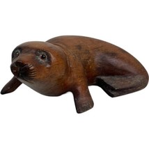 Harp Seal By Dan Brown Wooden Wood Carved Sculpture Figurine Vintage 197... - $70.13