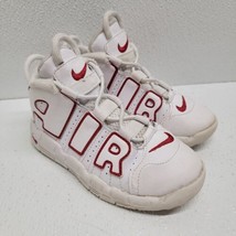 Nike More Uptempo DJ5990-100 Kids 10C White Red Shoes Sneakers - $29.60