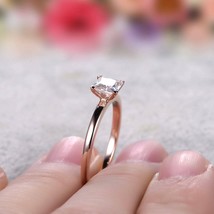 1Ct Princess Cut Lab-Created Diamond Engagement Ring 14K Rose Gold Plated Silver - $71.98