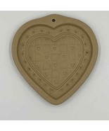 Brown Bag Cookie Art 1993 Hill Design Patchwork Heart Mold Vintage Retired - £15.21 GBP