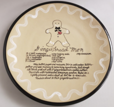 Louisville Stoneware Gingerbread Men Recipe Christmas Plate Made In Kentucky - £41.23 GBP