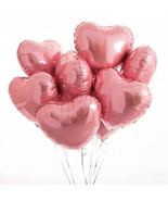 10 Pcs 18&quot; Love Heart Light Pink Foil Helium Balloons for Wedding Birthd... - $8.99