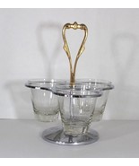70s Mid Century Modern MCM Chrome Rotating 3 Bowl Serving Dish Dip Condi... - $1,205.35 MXN