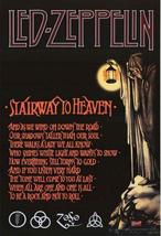 LED ZEPPELIN POSTER 24x36 in Stairway to Heaven Lyrics Page Plant Bonham... - $14.95