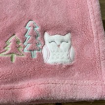 Cloud Island Pink Owl Pine Trees Baby Blanket 26.5”x30” - £14.32 GBP