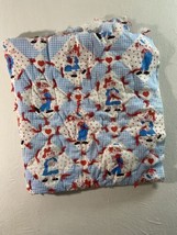 Raggedy Ann and Andy Hand Tied Baby Quilt 44 x 45 inch Incomplete Project - £14.99 GBP