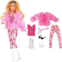 1/6 Doll Accessories Princess Fashion Pants Coat Winter Outfit For Barbie Doll - $15.73