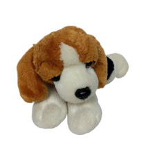Aurora Calico Beagle Puppy Dog Canine Plush Stuffed Animal 7.5&quot; - £15.55 GBP