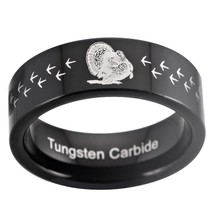 Free Shipping Hot Sales Anniversary Ring Turkey Tracks Ring Tungsten Wedding Rin - £31.09 GBP