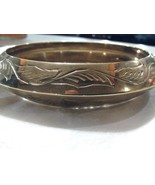 Etched Design Heavy Brass Bangle -Free Shipping !! - $27.15 CAD