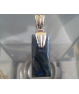 .925 Sterling Silver / Copper / Brass Blue Stone  Pendant - Free Shipping - £15.71 GBP