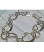 .925 Sterling Silver Twisted Loops Bracelet 7.5&quot; in Long - Free Shipping !! - £39.31 GBP