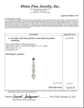 14K White Gold (3) Three Stone Diamond Pendant - SI Quality-63% Off Valu... - £395.03 GBP