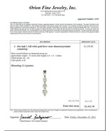 14K White Gold (3) Three Stone Diamond Pendant - SI Quality-63% Off Valu... - $685.25 CAD