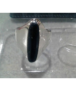 .925 Sterling Silver Onyx Fashion Ring -  Free Shipping -  SZ 8.5 !! - £31.92 GBP