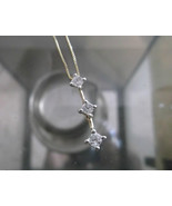 Authenticity Guarantee 
3 Stone 3/4 CTW Drop Princess Diamond Pendant w ... - £416.77 GBP