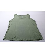 Nine West Women&#39;s Plus Soft-Spun V-Neck Tank Top Camden Green Size XL - $276.38 MXN