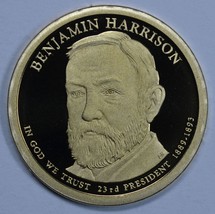 2012 S Benjamin Harrison Presidential Proof dollar 23rd President - $18.50