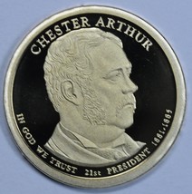 2012 S Chester Arthur Presidential Proof dollar 21st President - £14.46 GBP