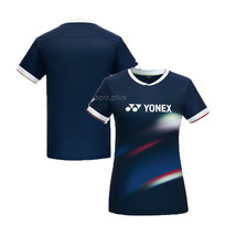 YONEX 23FW Women&#39;s Badminton T-Shirts Apparel Sportswear Midnight NWT 233TS026F - £44.91 GBP