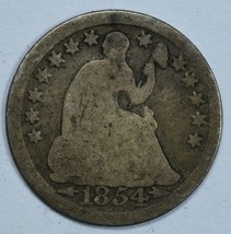 1854 Seated Liberty circulated silver half dime G details - $16.00
