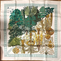 Hermes Scarf Les Legendes De L&#39;Arbre 90 CM Silk White Carr Legend Tree 88.9cm - £426.24 GBP