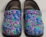 Dansko Womens LT Pro Hearts Patent Clog Size 38 Size 7.5-8 Slip On Shoes - $29.99