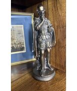 Vintage William Shakespeare Cast Metal Statue | Library &amp; Study Desk Fig... - $116.62