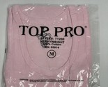 Medium Tank Top Shirt 100% Cotton A-Shirt Light Pink Top Pro - £4.74 GBP