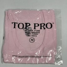 Medium Tank Top Shirt 100% Cotton A-Shirt Light Pink Top Pro - $5.94