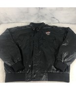 MV Sport Sz Large Nylon Jacket Black Zipper Castrol GTX Racing Embroidered  - $742.14 MXN