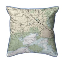 Betsy Drake Vermilion Bay, LA Nautical Map Extra Large Zippered Indoor Outdoor - £63.30 GBP