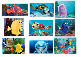 9 Finding Nemo Stickers, Party Supplies, Decorations, Gift, Favors, Labels - £9.58 GBP