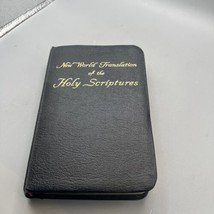 New World Translation of the Holy Scriptures 1961 Leather 7th Print Black 1970 - £10.26 GBP