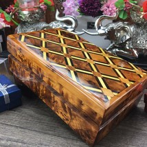 Thuya wooden jewelry box, Mosaic Patterns storage wooden halloween gift box - £66.68 GBP