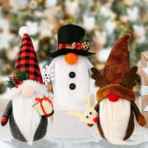 Christmas Snowman Elk Elderly Faceless Baby Doll Ornaments - £1,328.41 GBP