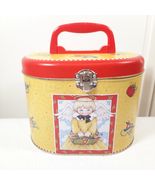 Mary Engelbreit Sewing box tin metal Handle Latch Box Angel caddy crafts... - €17,99 EUR