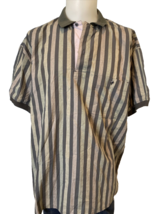 Matinique Multicolor Stripe Short Sleeve Polo Shirt, Men's Size L - €12,13 EUR