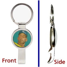 Mickey Mantle Rookie Card Pendant or Keychain silver tone secret bottle ... - £9.80 GBP