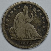 1839 O Seated Liberty circulated silver dime G details - £27.45 GBP