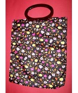 VINTAGE RETRO FLORAL TOTE Bakelite Handle *60&#39;s-70&#39;s* Purse Handbag - £7.81 GBP